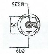 Placa Plástica Motor 45ø trans. 8050-0000 20u. Placa Plástica Motor 35ø trans.
