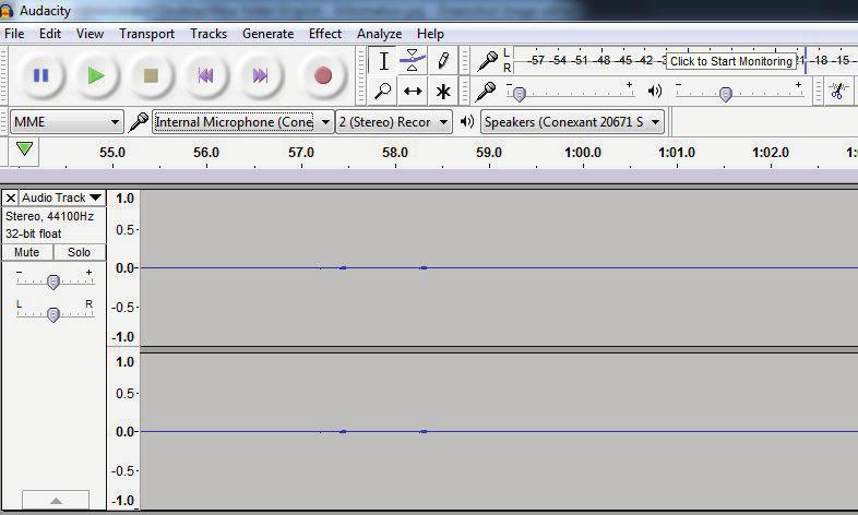 ¾¾If you wish for sound to be transmitted via your computer speaker at the same time as recording, select input signal in the menu below the level metre.