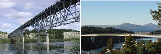 S Puentes expuestos al frío extremo En las regiones de Alaska y Canadá, se encuentran algunos puentes que se encuentran expuestos a temperaturas