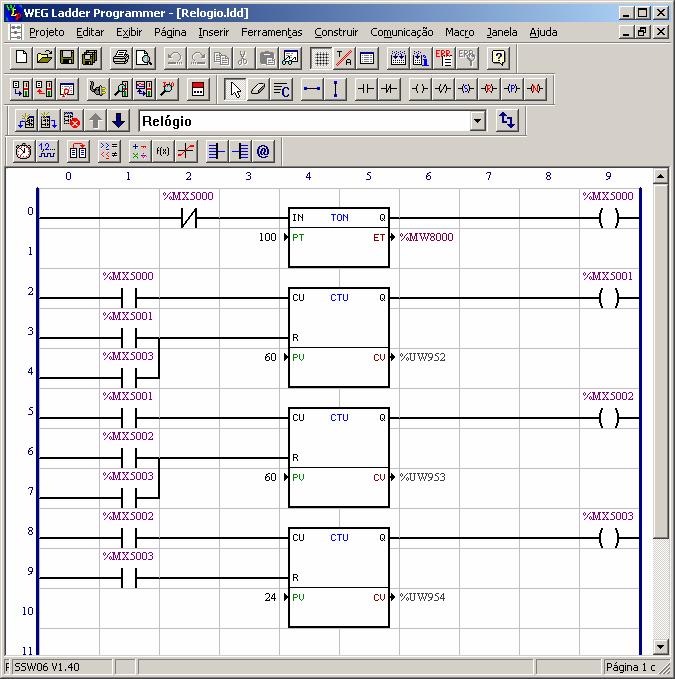 CAPÍTULO 2 - INFORMACIONES GENERALES Función Software PLC - SoftPLC: El Arrancador Suave SSW-06 permite la función de controlador lógico programable en lenguaje de contacto (ladder), llamado SoftPLC,
