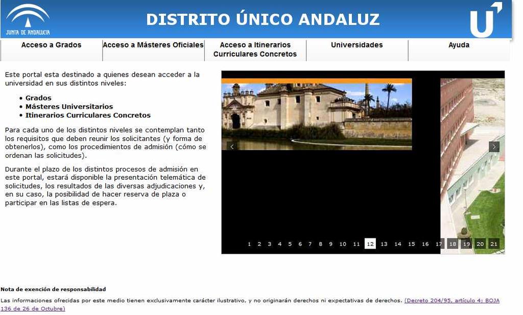 - Exámenes y Orientaciones DISTRITO ÚNICO ANDALÚZ http://www.juntadeandalucia.