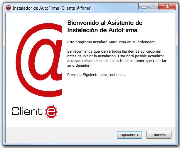 3. INSTALACIÓN 3.1. Microsoft Windows A instalación de AutoFirma en Windows require da execución por parte dun usuario con permisos de administrador.