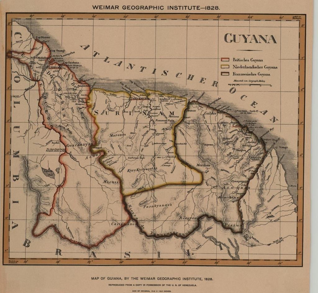 1828: Mapa inglés.