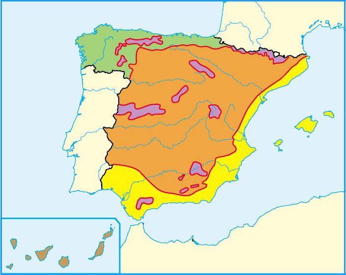As paisaxes de España 1 4 3 2 5 1. Paisaxes da España oceánica. 2. Paisaxes da España mediterránea.