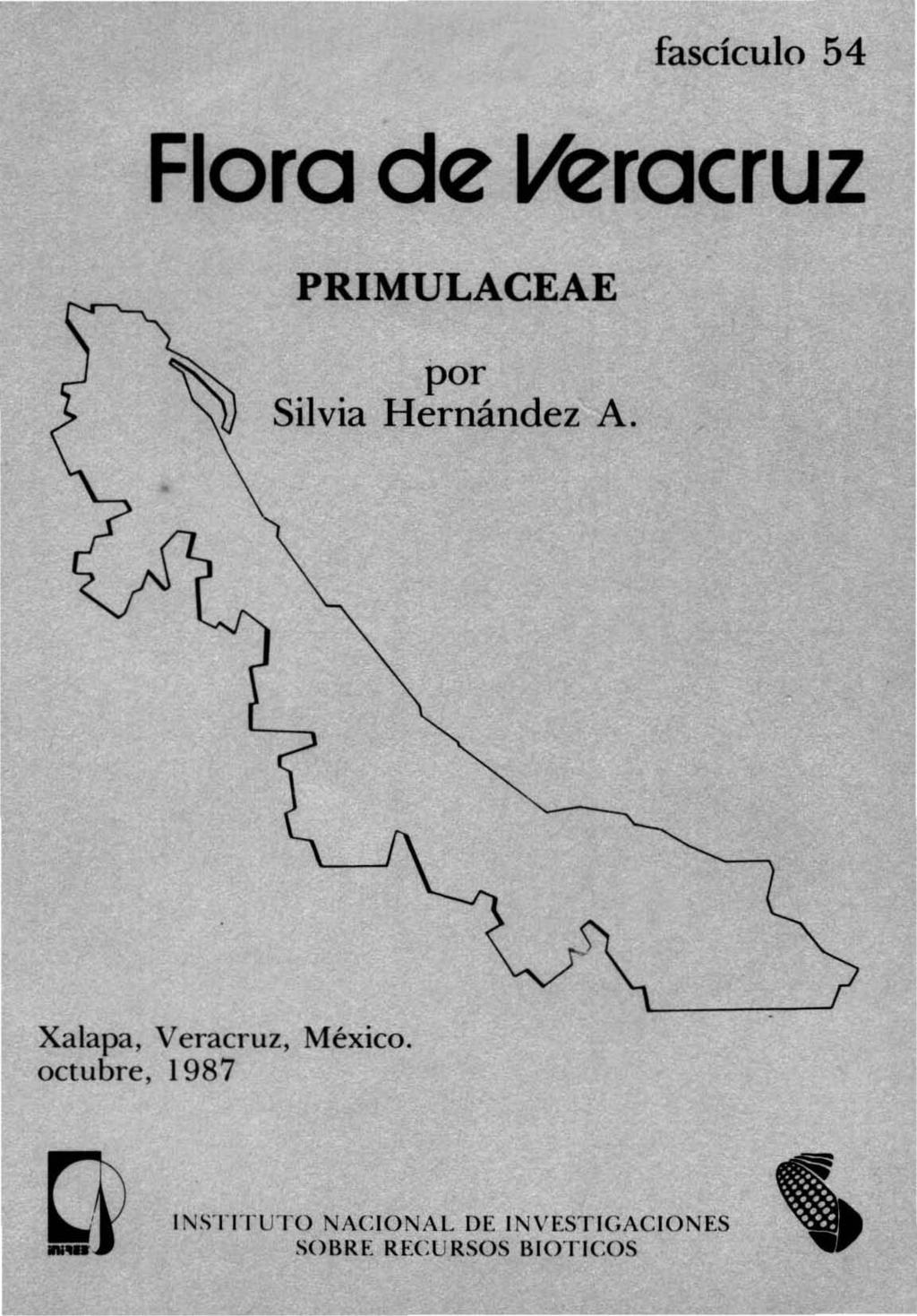 fascículo 54 Flora de Veracruz PRIMULACEAE por Silvia Hernández A.