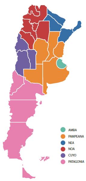 Metodología Regionalización utilizada. AMBA: Área Metropolitana de Buenos Aires. PAMPEANA: Buenos Aires, Córdoba, Entre Ríos, La Pampa y Santa Fe. NEA: Chaco, Corrientes, Formosa y Misiones.