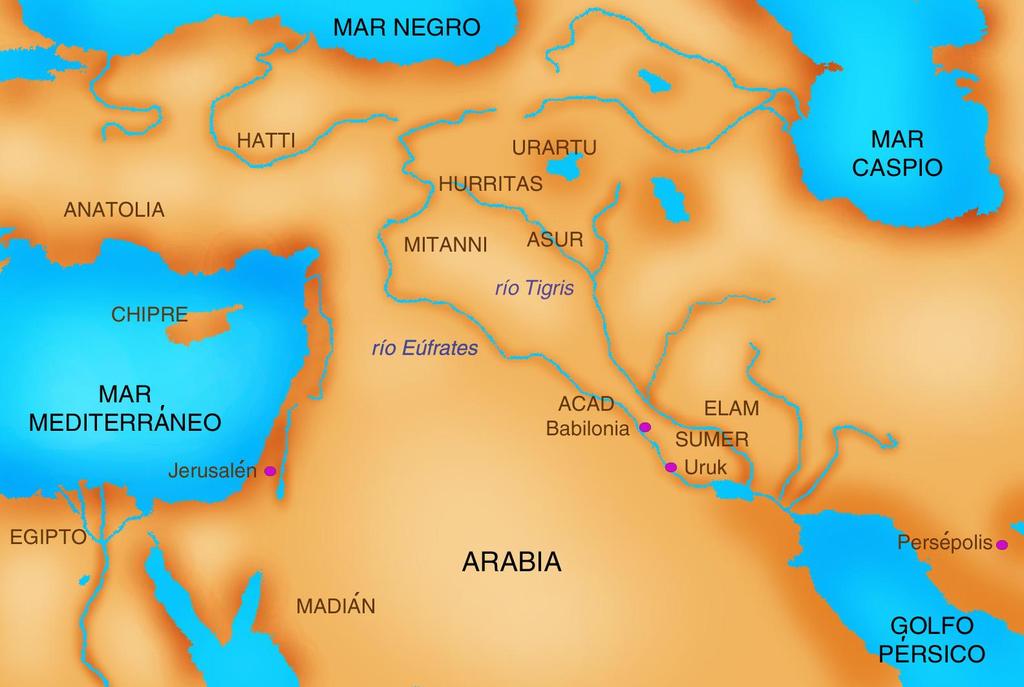 MESOPOTAMIA DÓNDE SE DESARROLLÓ LA CIVILIZACIÓN MESOPOTÁMICA -Se desarrolló en una región situada entre los ríos Tigris y Éufrates.