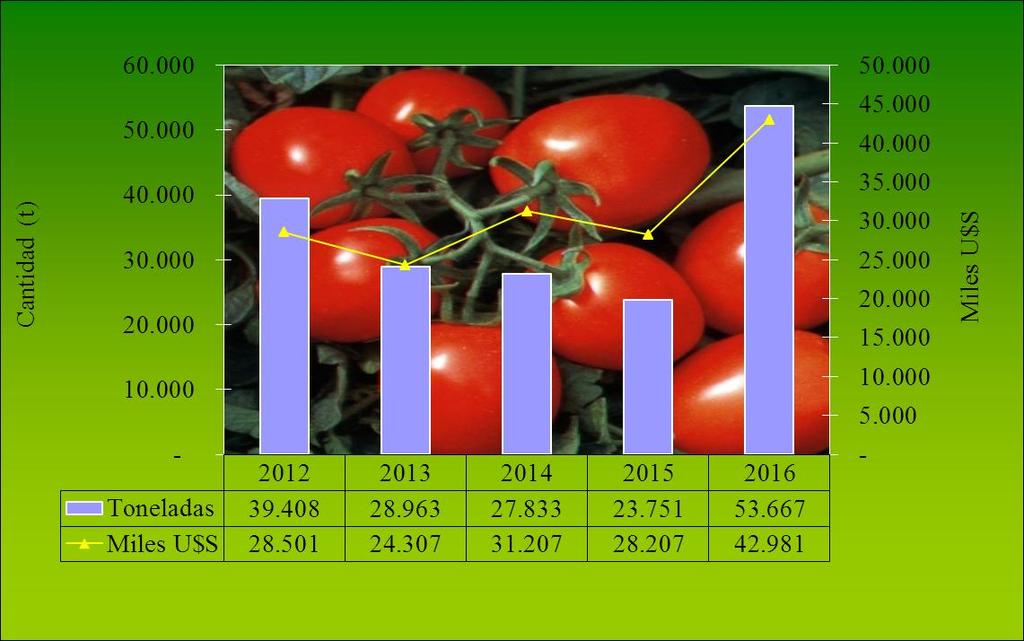 Importaciones de tomates
