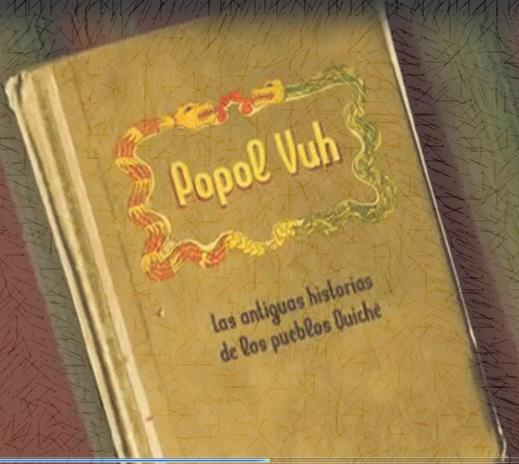 un caracol EL POPOL VUH, es el libro sagrado del pueblo Quiché,