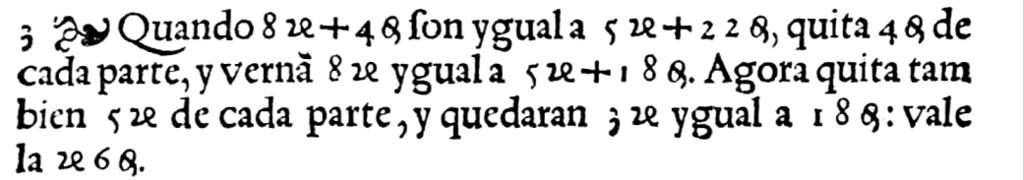 Figura 13 Situación geométrica Fuente: Yciar (1549, p. 43) Figura 14 Situación puramente algebraica Fuente: Aurel (1552, p.