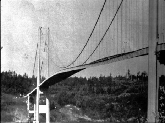 Resonancia: Puente de Tacoma El 7 de Noviembre de 1940 el puente de Tacoma Narrows, en el estado de Washington, USA, colapsó La causa fue la ecitación de un