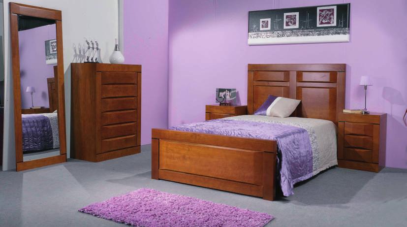 GM617 Dormitorio en madera color