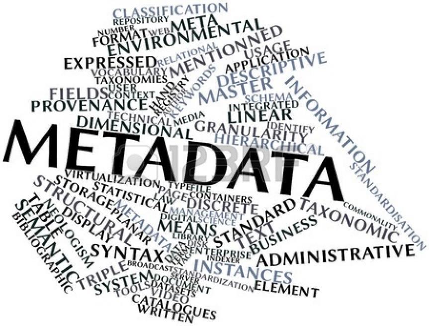Metadatos Datos asociados a documentos que ayudan a los usuarios potenciales a tener un conocimiento anticipado de la existencia característica de los mismos; todo ello teniendo en cuenta que