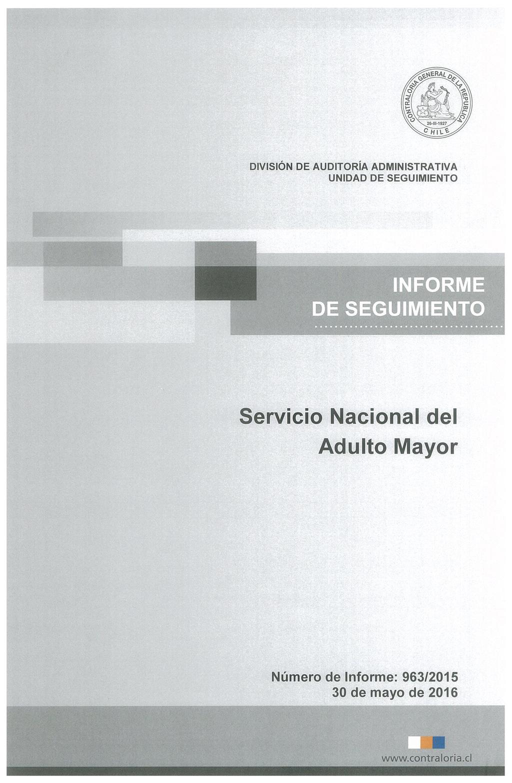 DIVISIÓN DE AUDITORÍA ADMINISTRATIVA Servicio Nacional del Adulto