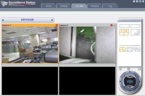 Nota: Cuando selecciones con el mouse la pantalla de monitoreo de la cámara, los bordes presentarán un color naranja.