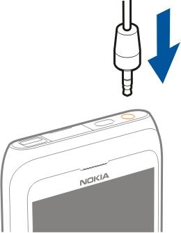 dispositivo. No conecte ninguna fuente de tensión al conector AV Nokia.