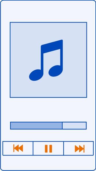 Música y audio 83 Sugerencia: Para escuchar las canciones en orden aleatorio, seleccione. Pausar y reanudar la reproducción Para pausar la reproducción, seleccione ; para reanudarla, seleccione.