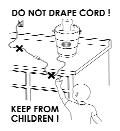 SHORT CORD INSTRUCTION 1. A short power-supply cord is provided to reduce risk resulting from becoming entangled in or tripping over a longer cord. 2.