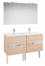142 Colección pág. 94 MUEBLES / VICTORIA-N Pack Oval Incluye mueble, lavabo oval, espejo Victoria-N y aplique LED Starlight. El lavabo siempre se suministra en color blanco.
