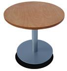 The SIMPLA pedestal table stands out for its stylish and sophisticated design. The central steel tube leg and circular base make it very hard-wearing.