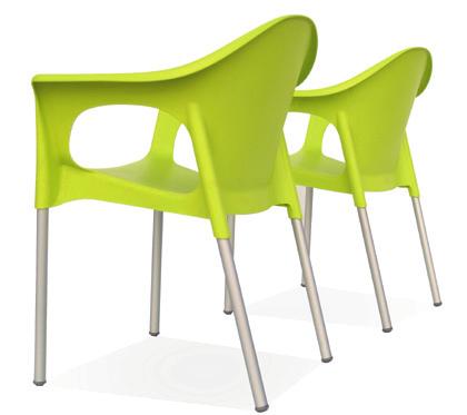 vita El sillón VITA destaca por su diseño envolvente de líneas puras y limpias. Carcasa en polipropileno reciclable y estructura en aluminio.