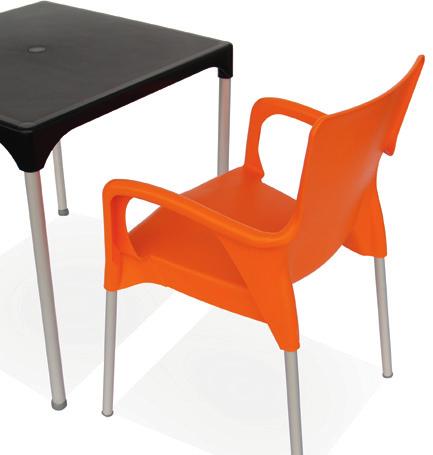 lena El sillón LENA es una pieza apilable que une el máximo confort junto a un diseño actual y vitalista. Carcasa en polipropileno y estructura en aluminio.