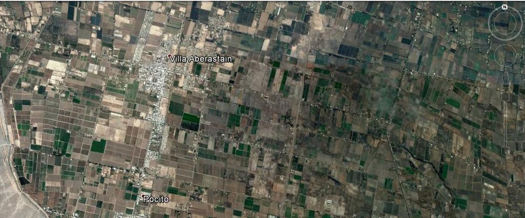 FIGURA 2: Foto satelital de la Villa Aberastain y La Rinconada DESCRIPCION DEL PROYECTO El área bajo estudio se corresponde con las localidades La Rinconada y Villa Aberastain, cabecera del