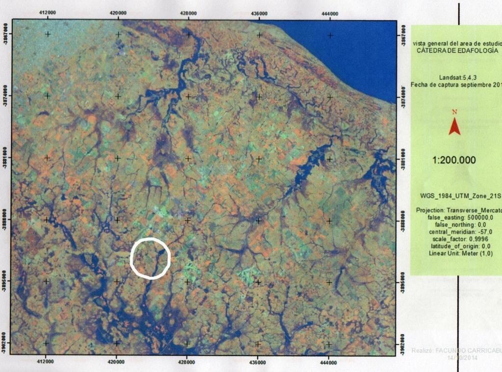 En Figura 3 se presenta la ubicación general de Establecimiento Don Joaquin, en una imagen satelital procesada por Facundo Carricaburu, donde se destacan en azul los cursos de agua que en gran