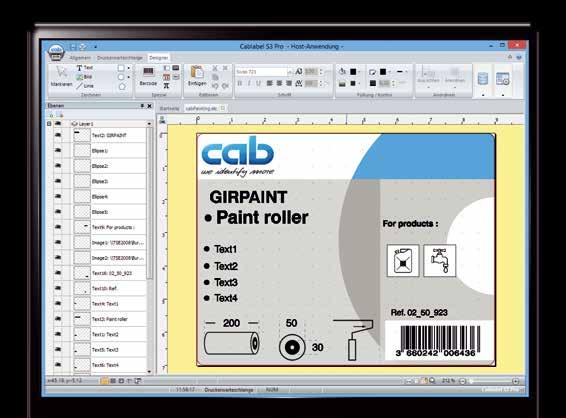 3 Niveles Permiten administrar diferentes objetos de etiquetas. Diseño, impresión y administración con cablabel S3 cablabel S3 explota todas las capacidades de los dispositivos cab.