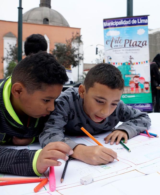ARTE EN TU PLAZA DOMINGO 18 El taller para niños «Dibuja tu comunidad» interviene la Plaza Italia con una iniciativa
