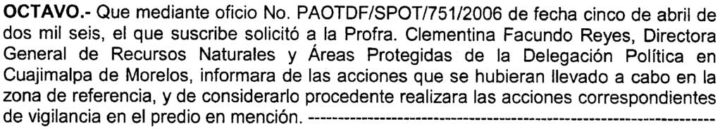 Urbano de Cuajimalpa de Morelos y el uso permitido para el mismo; y b) si esa Dirección General, había expedido algún Certificado Único de Zonificación de Uso de Suelo Especifico y/o Factibilidades o