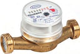 CÓDIGO Ref. 6010-6015 - 6020 EBRO Contador de agua de chorro único EBRO (Agua fría) Construcción: mecanismo de lectura totalmente seco, por transmisión magnética. Contador orientable a 360º.