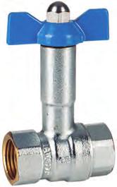Ball valve with extension for isolation PN 25. Full bore. Brass construction UNE-EN 12165. PTFE seats and NBR joints.