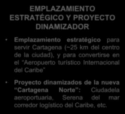 excelencia operativa y el máximo rendimiento económico de la infraestructura EMPLAZAMIENTO ESTRATÉGICO Y PROYECTO DINAMIZADOR Emplazamiento estratégico para servir Cartagena (~25 km