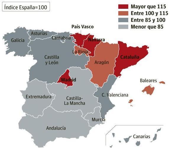 4. POLÍTICAS REGIONALES DE COHESIÓN Los desequilibrios territoriales entre regiones en España son un importante problema que se intenta solucionar a través