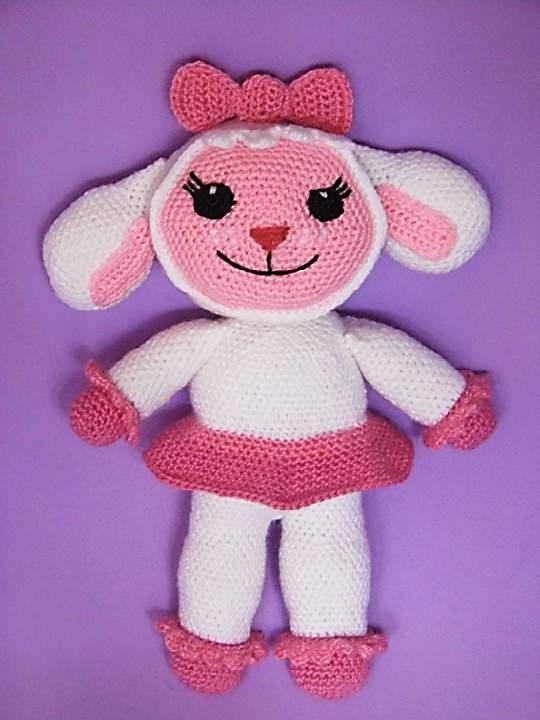 LAMBIE Amigurumi Pattern Designed by Sueños Blanditos Measures: Difficulty: Estimated time: Gauge: 30 cm Medium 5 h 2-3 mm Thank you for purchasing my pattern.