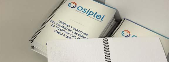 Acciones del OSIPTEL para mejorar la atención al usuario con discapacidad Guía para usuarios de los