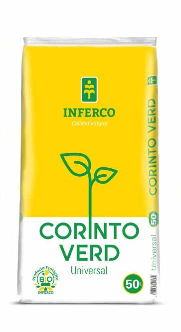 Sustratos CORINTO VERD es un sustrato idóneo para el cultivo y trasplante de un amplio abanico de plantas ornamentales y hortícolas gracias a su alto contenido en materia orgánica.