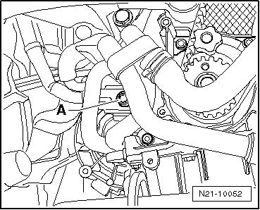 Turbocompresor: desmontar y montar Page 2 of 3 Desmontar el palier del lado derecho Tren de rodaje, ejes, dirección; Grupo de rep.40.
