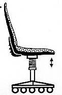 Una adecuada silla ergonómica debe cumplir: El asiento de trabajo deberá ser estable, proporcionando al usuario libertad de movimientos y procurándole una postura confortable.