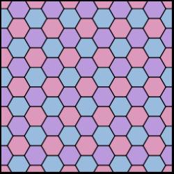 espacios resulten cubiertos, sin dejar vacíos, ni tampoco figuras superpuestas. Una teselacion puede ser: Regular: si está formada solo por polígonos regulares.