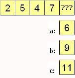Este caso lleva una progresión aritmética, donde en cada resultado se sigue el orden numérico (1,2,3,.