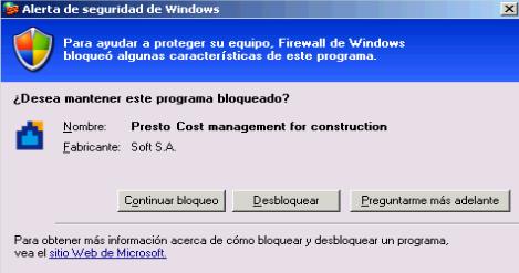 10.- Si aparecen ventanas emergentes provenientes del Firewall de Windows, debe dar click en la opción Permitir o Desbloquear (según la