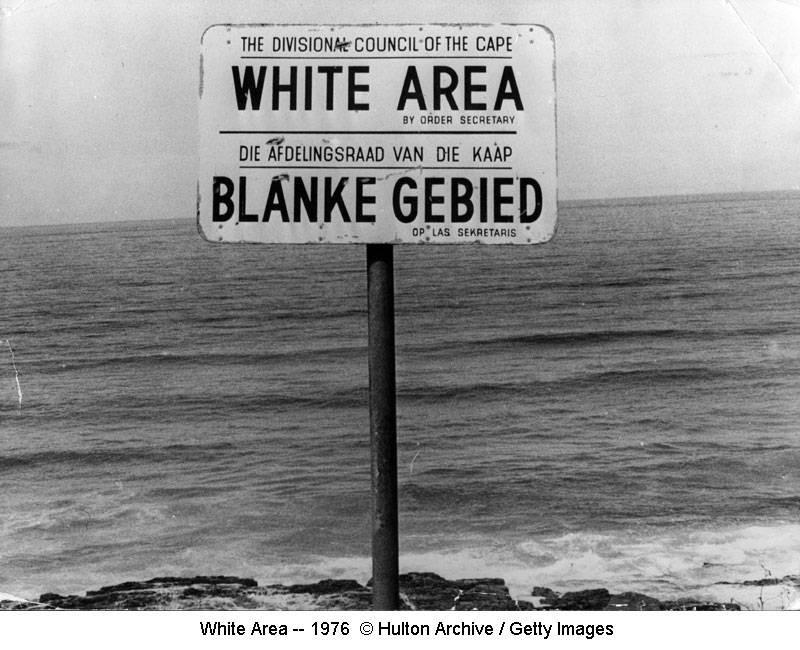 d'apartheid*, en què governava