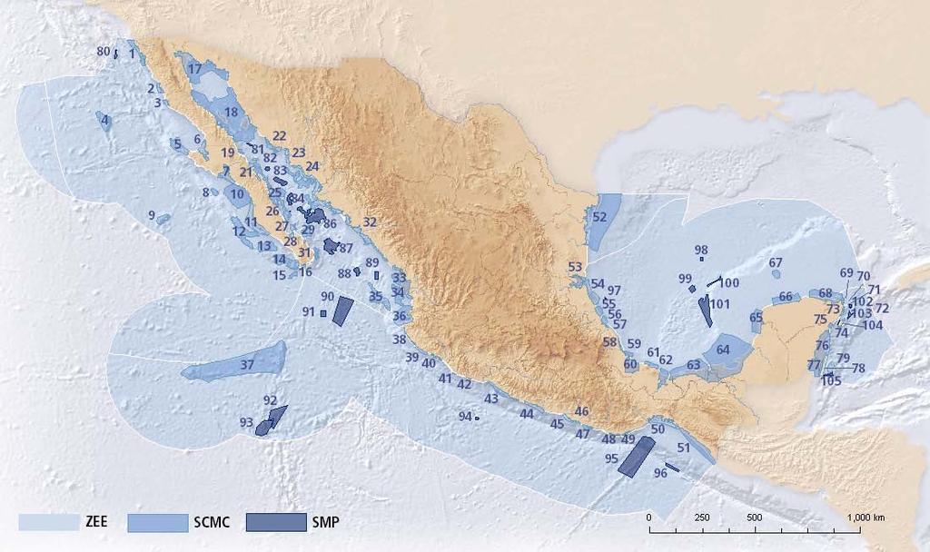 Sitios marinos prioritarios para la conservación de la biodiversidad marina Sitios área (ha) #