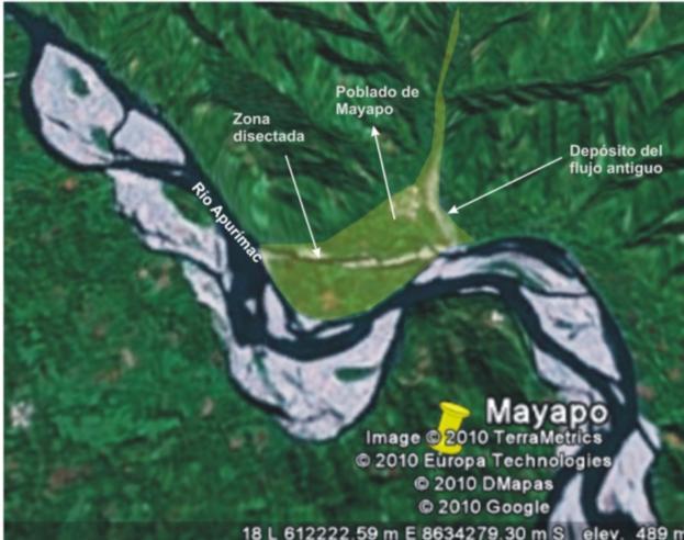 En el sector de la terraza erosionada (Figura N 2), se muestra varias secuencias de depósitos (descritos anteriormente), estas secuencias representan parte de la historia geodinámica del río Mayapo,