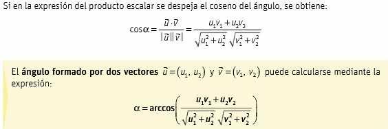 5.- ÁNGULO QUE FORMAN DOS VECTORES A veces es importante saber si dos vectores forman ángulo