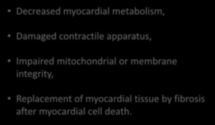 Anormalidades tisulares que resultan en disfuncion miocardica