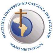 Pontificia Universidad Católica del Ecuador Dirección General Académica FACULTAD DE CIENCIAS EXACTAS Y NATURALES ESCUELA DE CIENCIAS QUIMICAS 1.