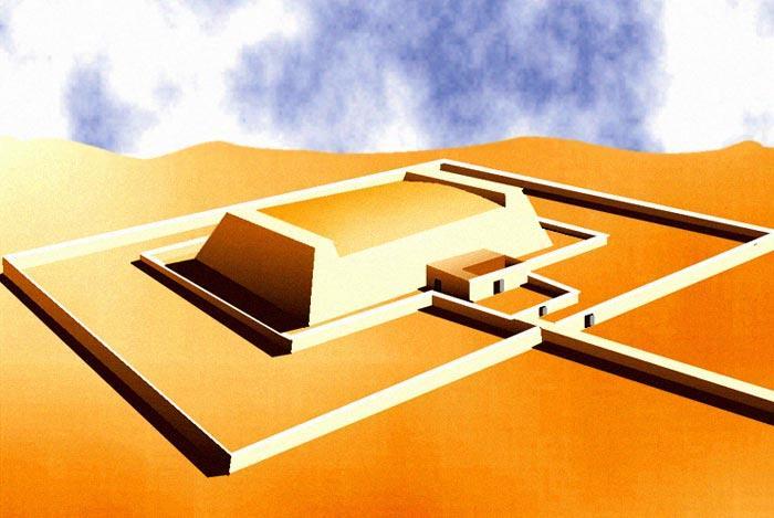 Necrópolis de Saqqarah Las tumbas son grandes túmulos rectangulares (mastabas), a veces
